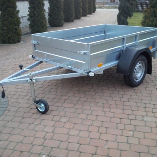 PRZYCZEPA jednoosiowa 201x126x37cm + 80cm plandeka
