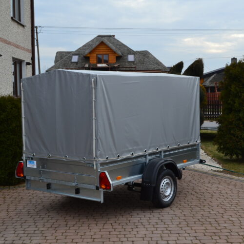 PRZYCZEPA jednoosiowa 251x149x37cm + 100cm plandeka