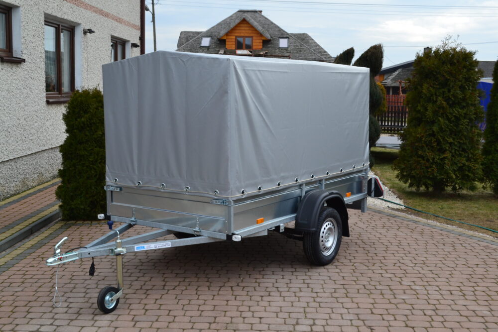 PRZYCZEPA jednoosiowa 251x149x37cm + 100cm plandeka