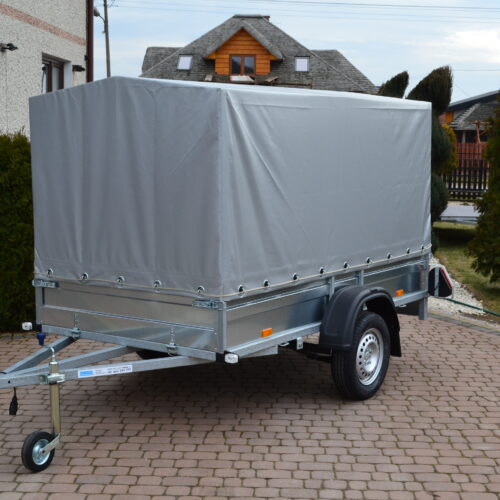 PRZYCZEPA jednoosiowa 251x149x37cm + 100cm plandeka