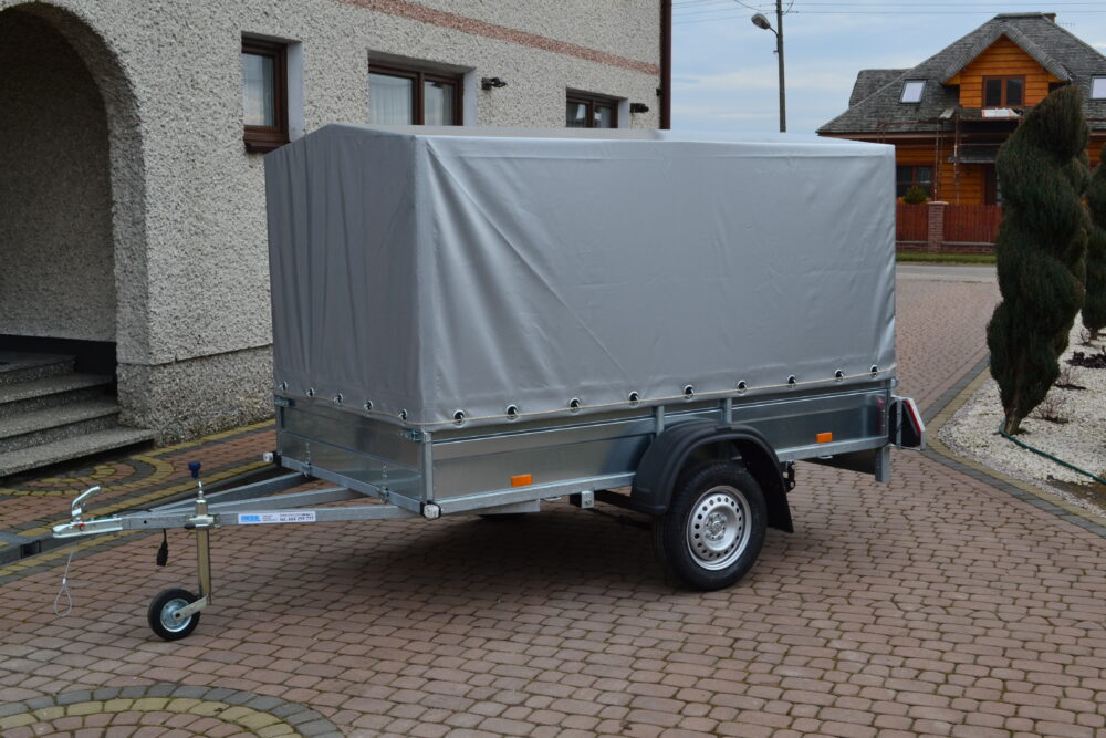 PRZYCZEPA jednoosiowa 251x149x37cm + 100cm plandeka