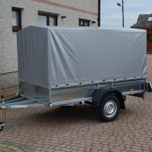 PRZYCZEPA jednoosiowa 251x149x37cm + 100cm plandeka