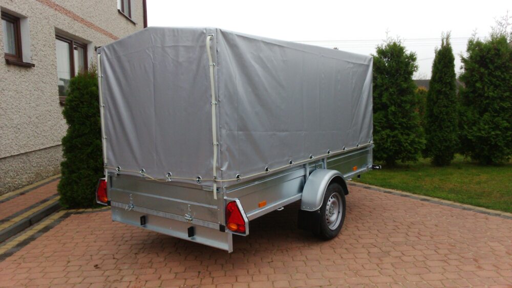 PRZYCZEPA jednoosiowa 281x149x37cm + 100cm plandeka