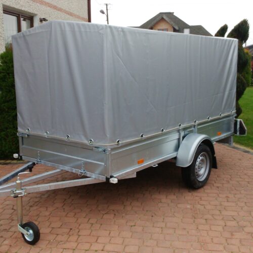 PRZYCZEPA jednoosiowa 281x149x37cm + 100cm plandeka