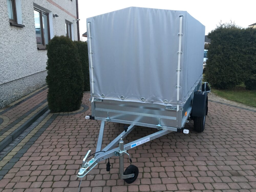 PRZYCZEPA jednoosiowa 251x126x37cm + 100cm plandeka