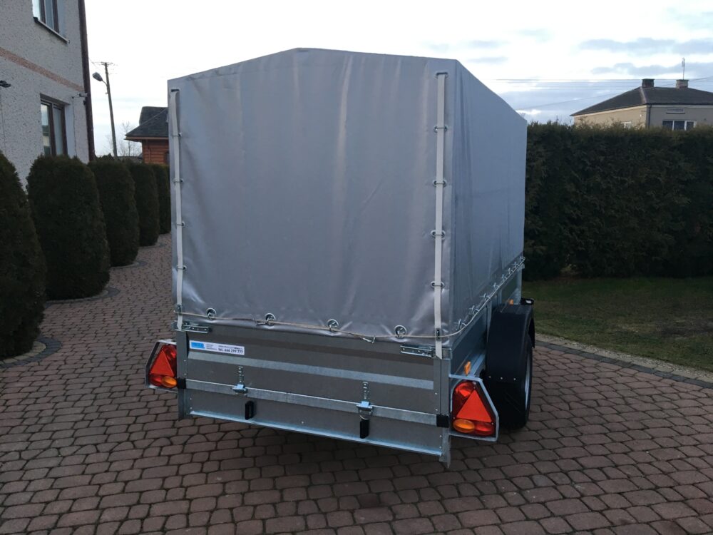 PRZYCZEPA jednoosiowa 251x126x37cm + 100cm plandeka