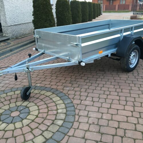 PRZYCZEPA jednoosiowa 251x126x37cm + 100cm plandeka