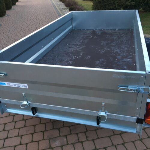 PRZYCZEPA jednoosiowa 251x126x37cm + 100cm plandeka