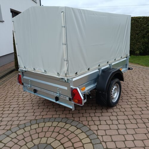 PRZYCZEPA jednoosiowa 201x126x37cm + 80cm plandeka