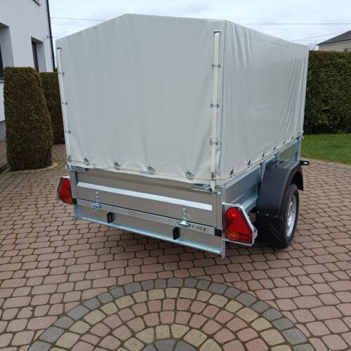 PRZYCZEPA jednoosiowa 201x126x37cm + 80cm plandeka