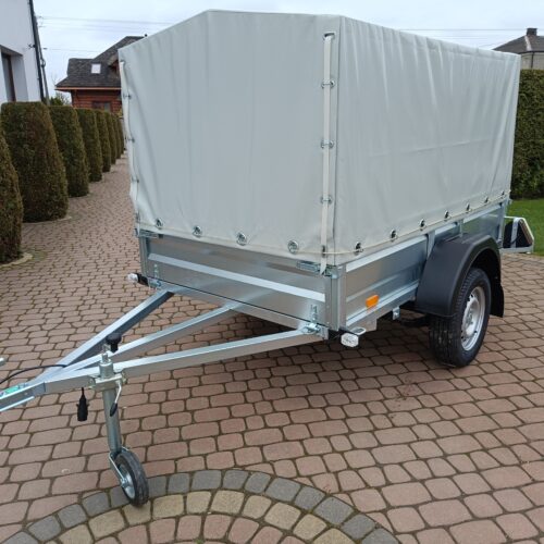 PRZYCZEPA jednoosiowa 201x126x37cm + 80cm plandeka
