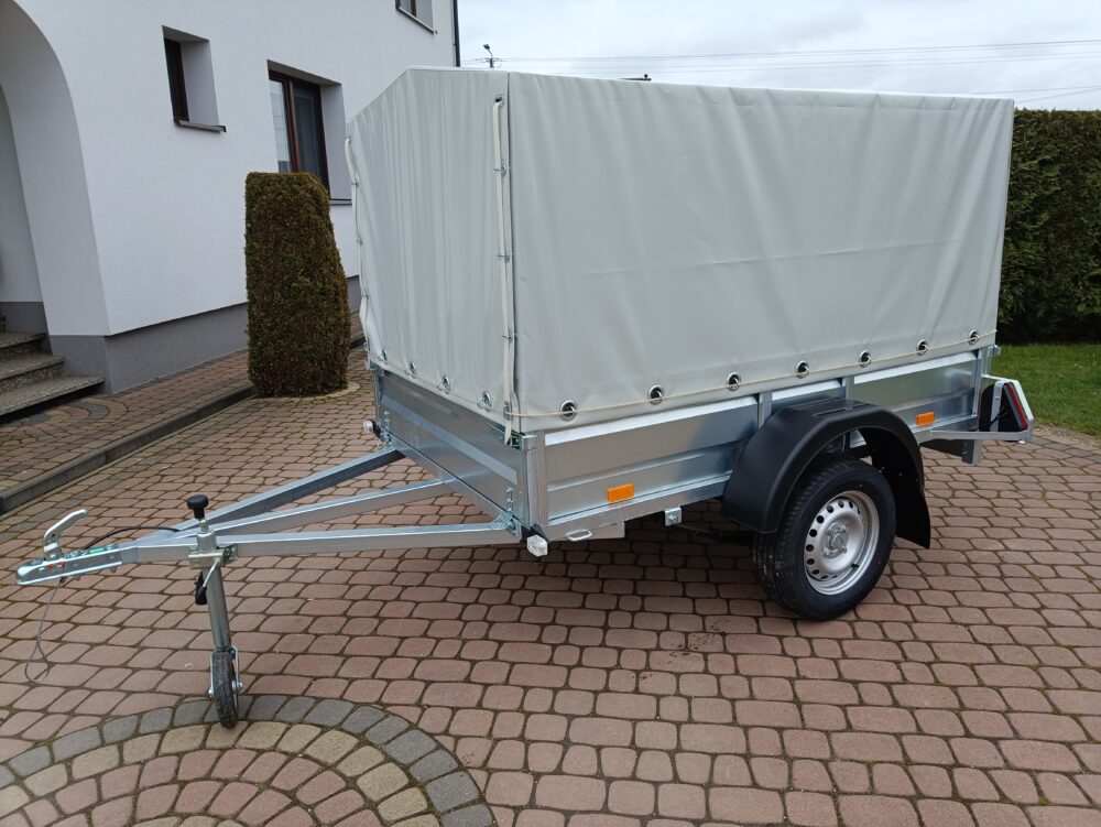 PRZYCZEPA jednoosiowa 201x126x37cm + 80cm plandeka