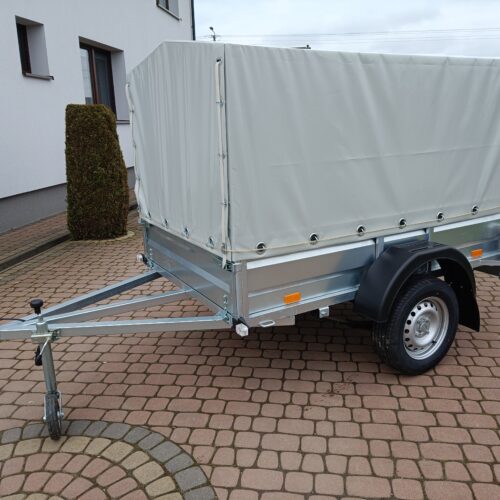 PRZYCZEPA jednoosiowa 201x126x37cm + 80cm plandeka