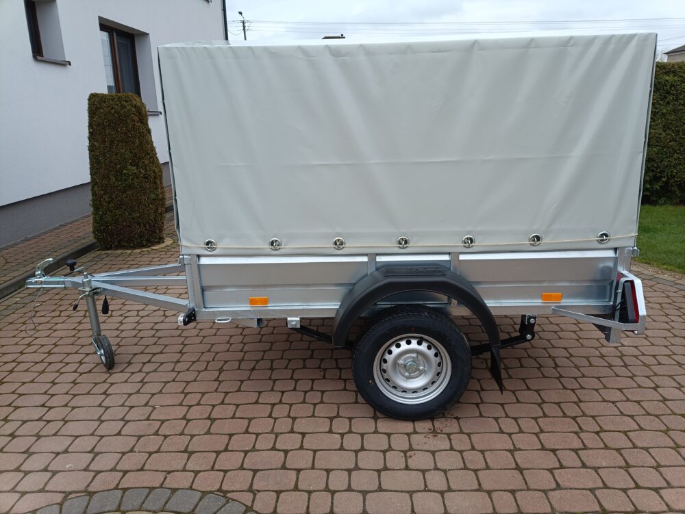 PRZYCZEPA jednoosiowa 201x126x37cm + 80cm plandeka