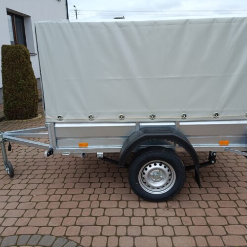 PRZYCZEPA jednoosiowa 201x126x37cm + 80cm plandeka