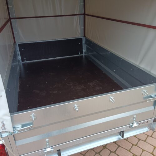 PRZYCZEPA jednoosiowa 201x126x37cm + 80cm plandeka