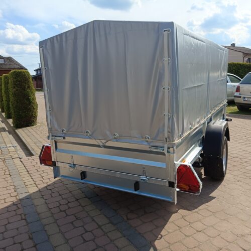 PRZYCZEPA jednoosiowa 301x126x37cm + 100cm plandeka