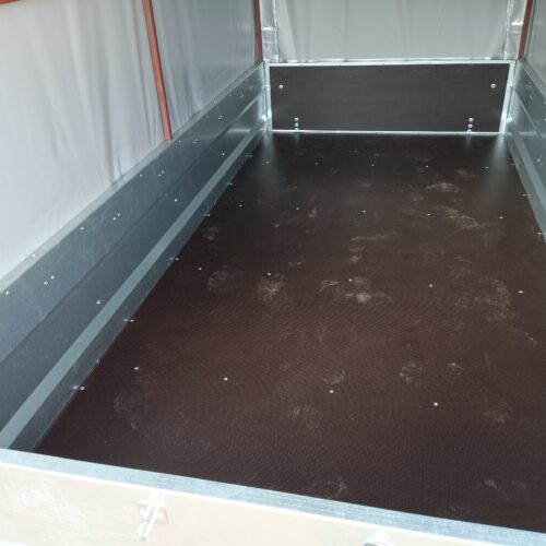 PRZYCZEPA dwuosiowa 251x126x37 + 100cm plandeka